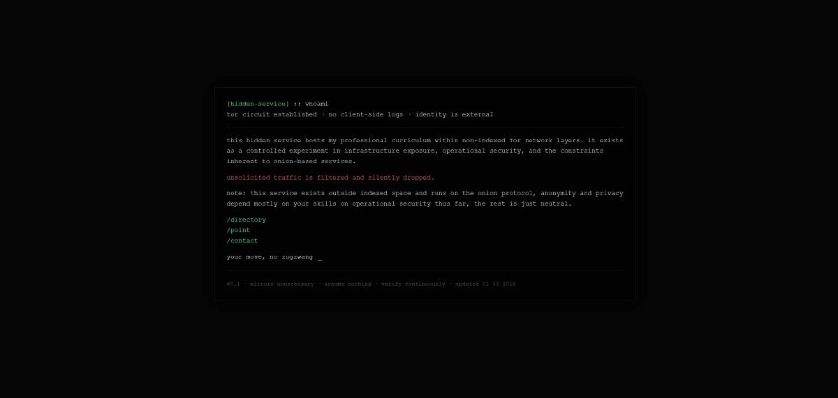 I set up my resume on the deep web as a cyber threat intelligence project